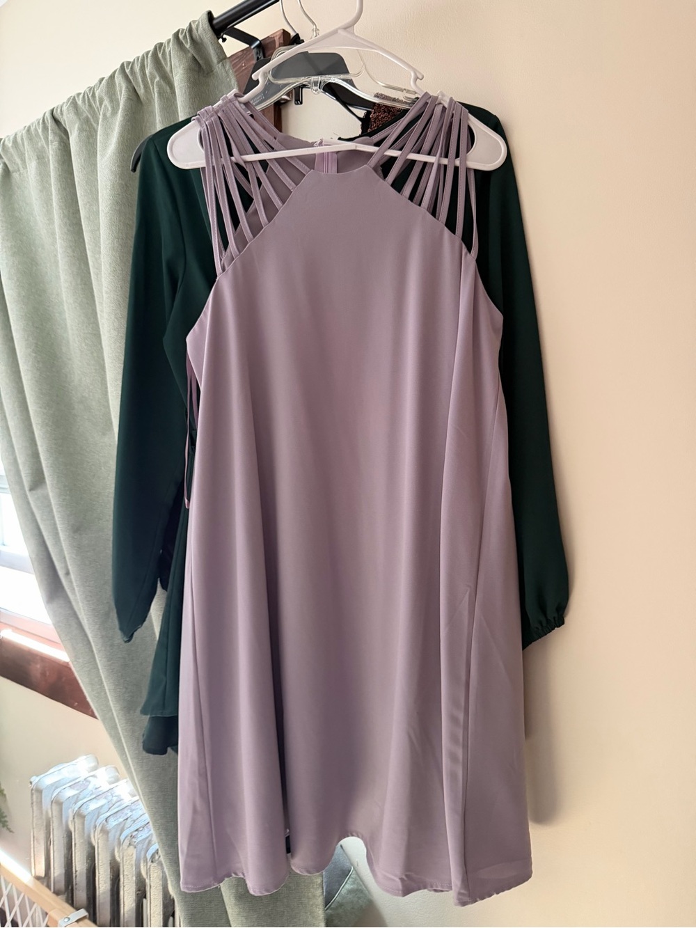Strappy Halter Lavender Swing Dress